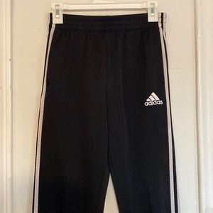 LIKE NEW Size L/G (14/16) Adidas Black Three Striped Joggers AMAZING FIT!